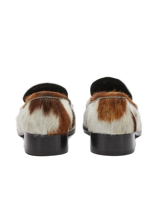 Acne Brown Babi Due Hairy Loafer Shoes