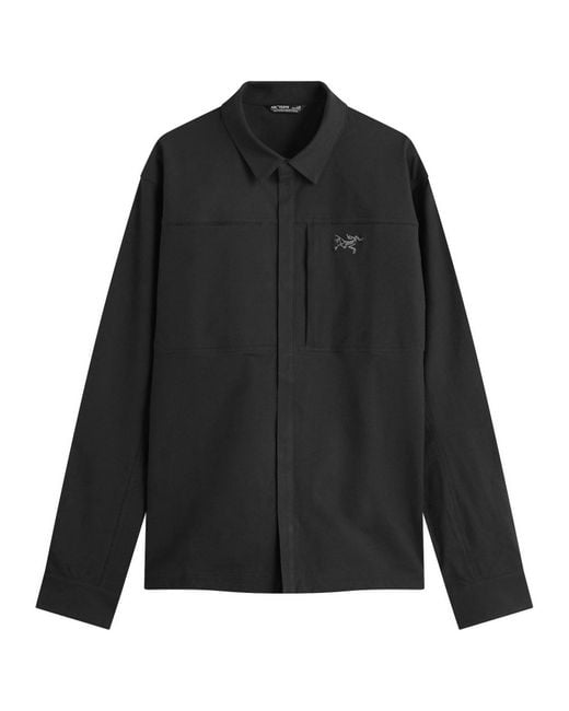 Arc'teryx Black Cronin Cotton Overshirt for men