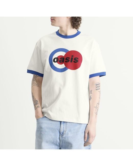Pleasures Blue X Oasis 1996 Ringer Shirt for men