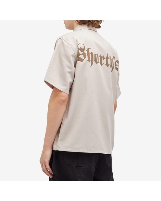 Pleasures Natural Gutierrez Short Sleeve Work Shirt for men