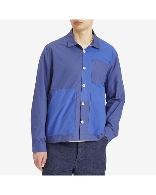 Folk Blue Assembly Work Jacket for men