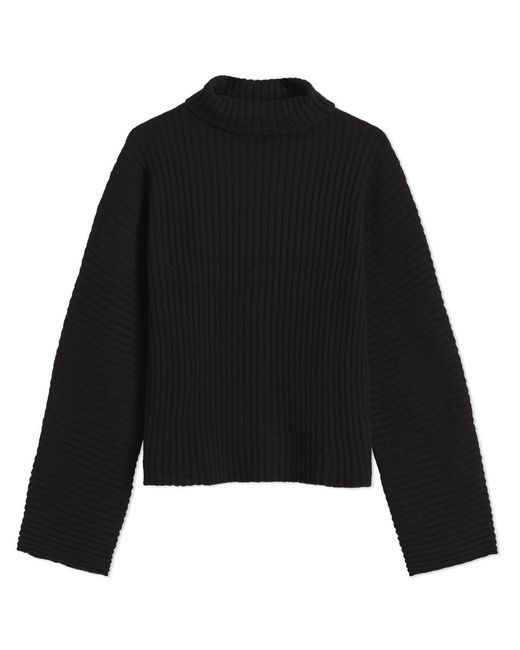 Baserange Black Kai Turtleneck Top