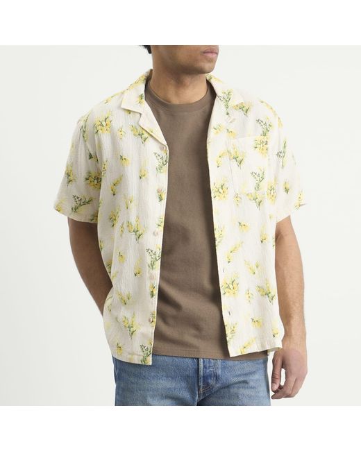 Kestin Natural Gorse Print Crammond Shirt for men