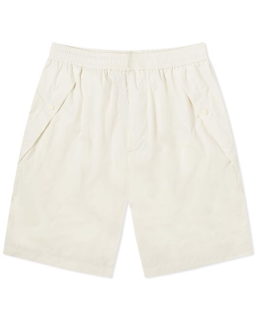 Moncler White Lightweight Nylon Shorts for men