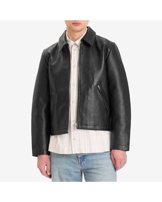 Won Hundred Black Dutton Leather Jacket for men