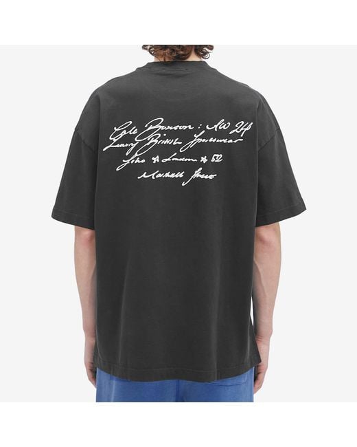 Cole Buxton Black Script T-Shirt for men
