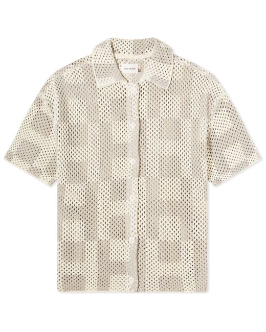 Honor The Gift Natural Crochet Vacation Shirt for men
