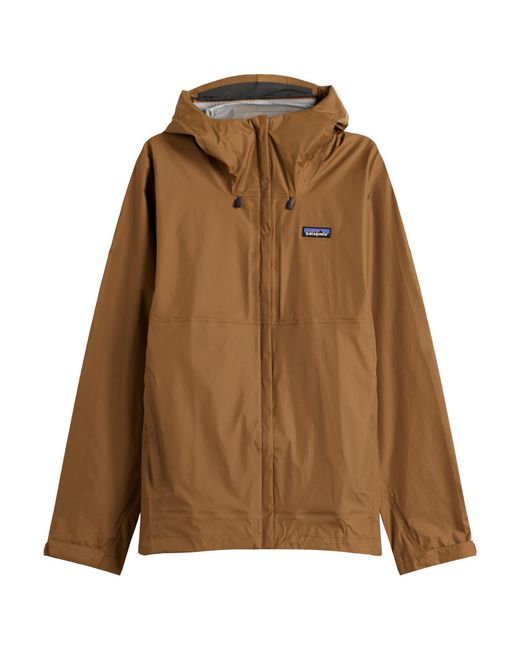 Patagonia Brown Torrentshell 3L Rain Jacket for men