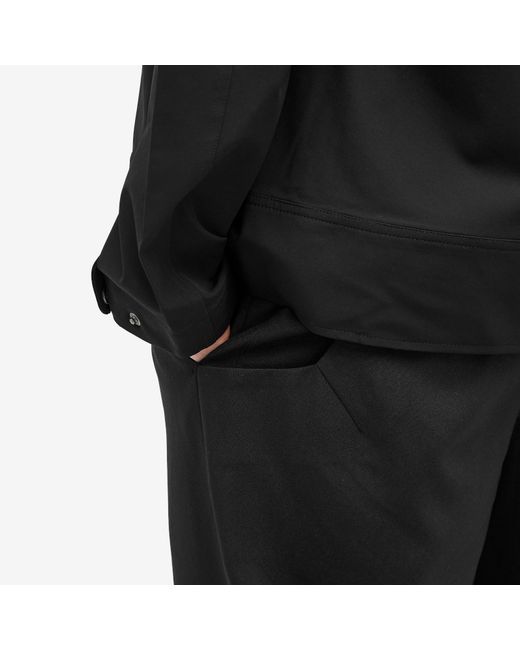 F/CE Black Lightweight Balloon Cropped Trousers for men