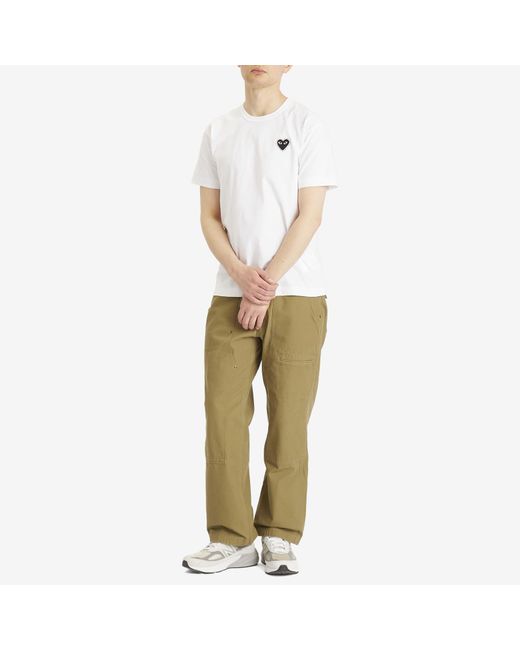 COMME DES GARÇONS PLAY White Studded Heart T-Shirt for men
