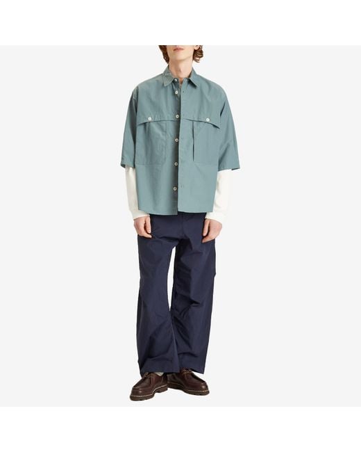 SAGE NATION Blue Helix Nylon Trousers for men