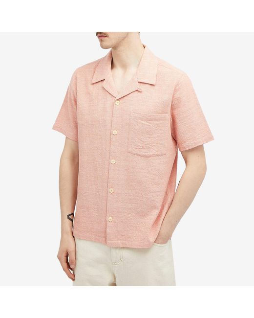 Folk Pink Soft Collar Vacation Shirt for men