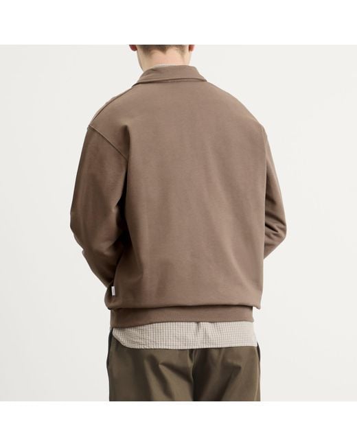 Norse Projects Brown Standard Half Zip Sweatshirt for men