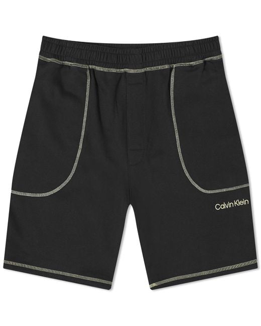 Calvin Klein Black Future Shift Sweat Shorts for men