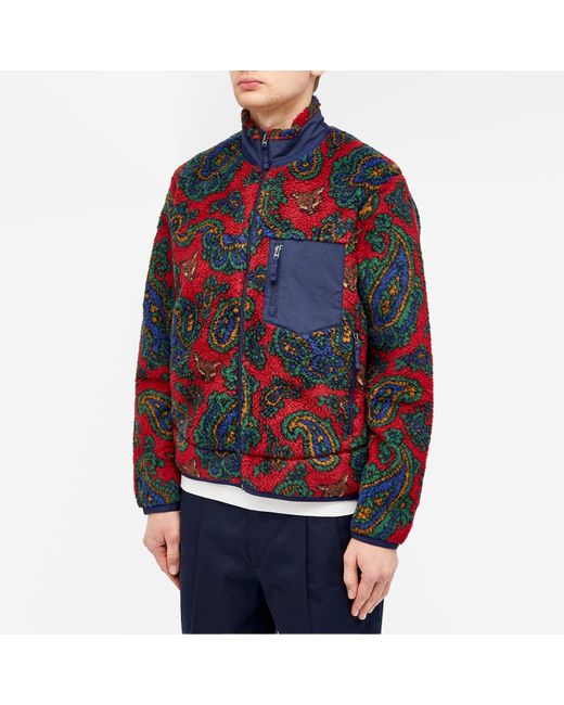 Polo Ralph Lauren Red Hi-Pile Fleece Jacket for men