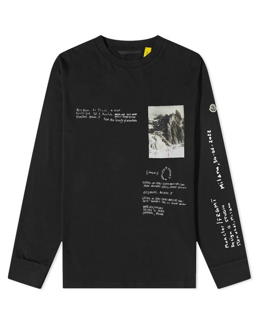 Moncler Black Genius X Fragment Long Sleeve T-Shirt for men