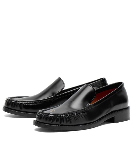 Acne Black Leather Loafers