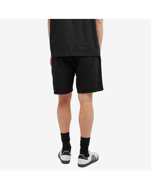 Pleasures Black Flip Corduroy Shorts for men