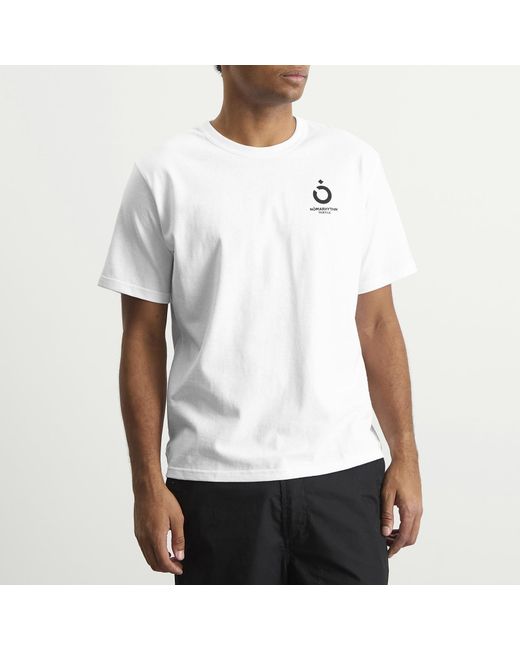 Nomarythm Textile White Icon Logo T-Shirt for men