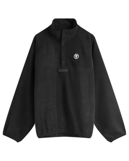 Aape By A Bathing Ape Black Aape Now Moc Neck Polar Fleece for men