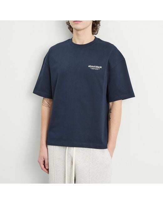 About Blank Blue Emblem T-Shirt for men