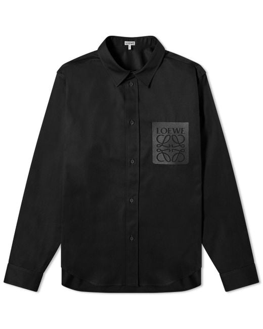 Loewe Black Anagram Pocket Shirt for men