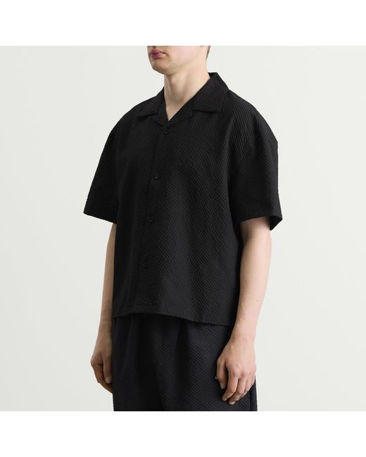 MKI Miyuki-Zoku Black Presented By End. Seersucker Vacation Shirt for men