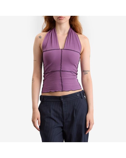 Baserange Purple Cinder Halter Top