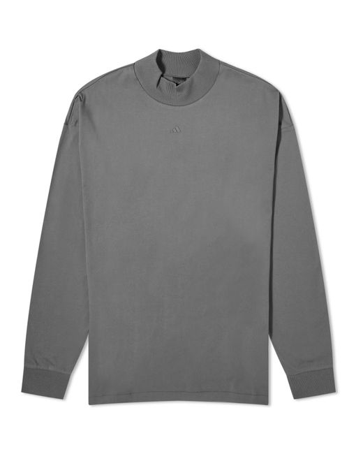 Adidas Gray One Basketball Long Sleeve T-Shirt for men