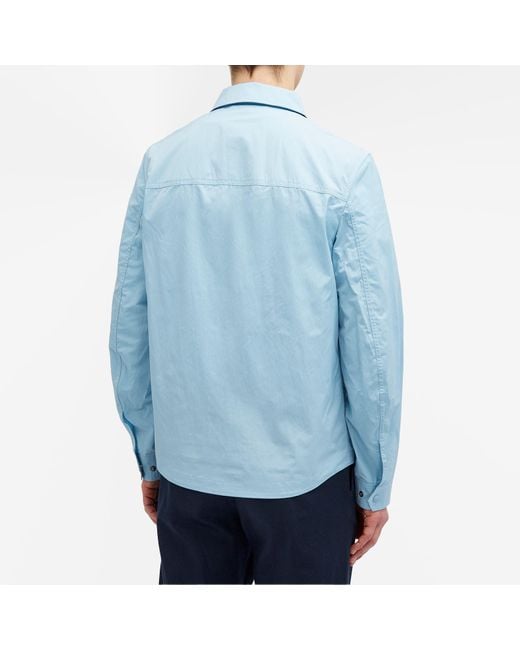 Belstaff Blue Outline Ripple Shell Overshirt for men