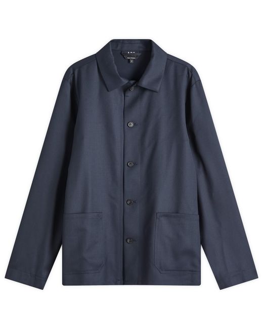 A.P.C. Blue Kerlouan Wool Work Jacket for men