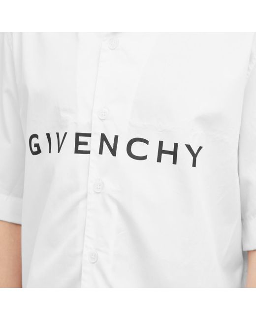 Givenchy White Logo Hawaiian Shirt for men
