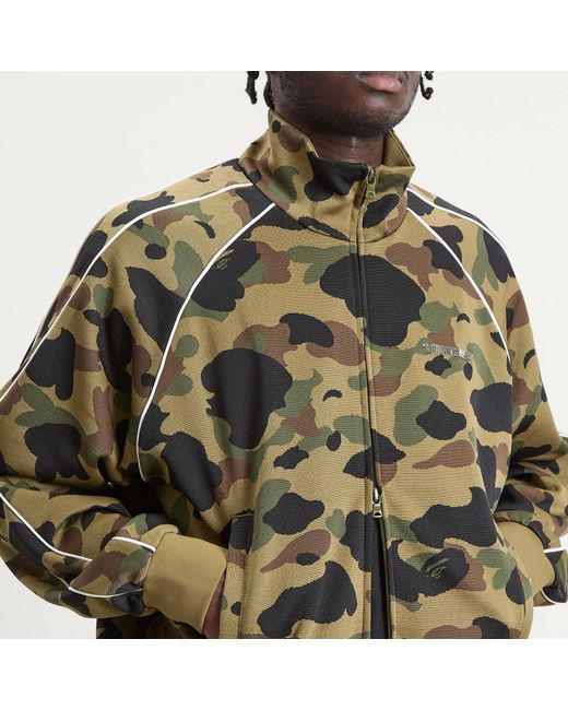 A Bathing Ape Green 1St Camo Logo Track Jacket for men