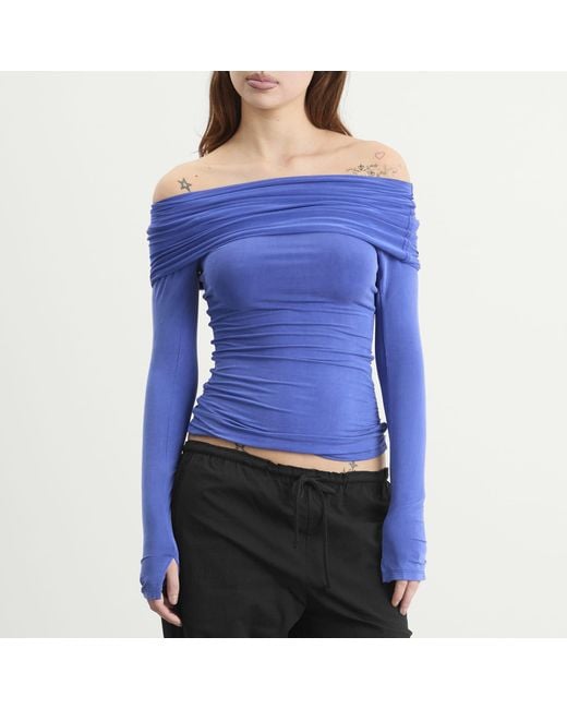 Peachy Den Blue The Kylie Cold Shoulder Top