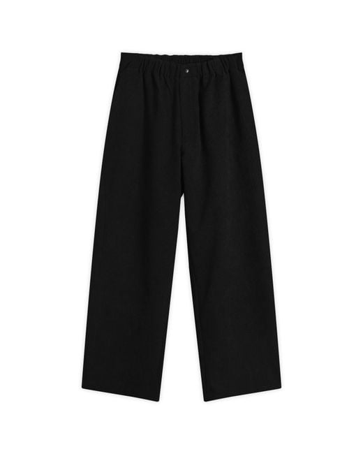 Goldwin Black Fine Wale Corduroy Straight Trousers for men
