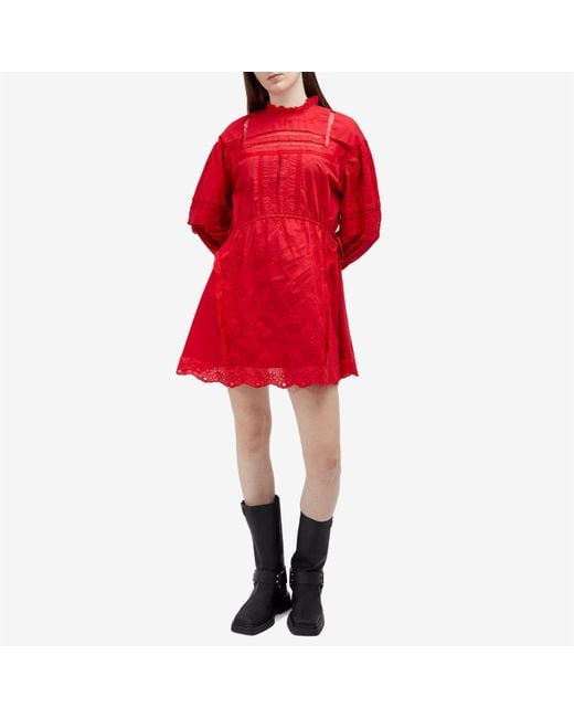 Damson Madder Red Clandy Midi Dress