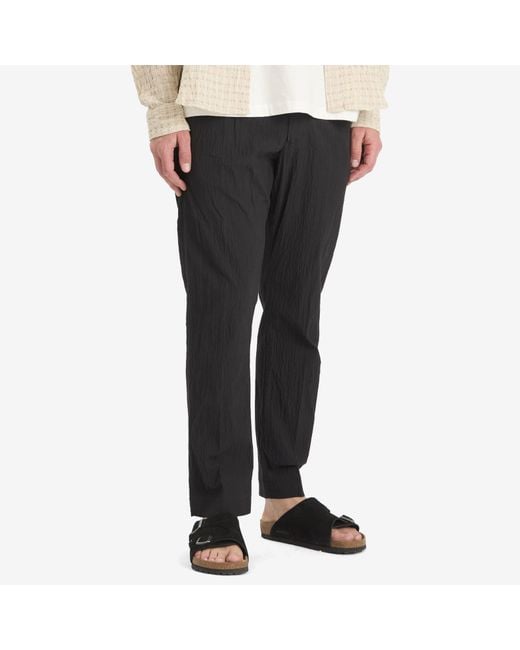 NN07 Gray Bill Pleated Seersucker Trousers for men