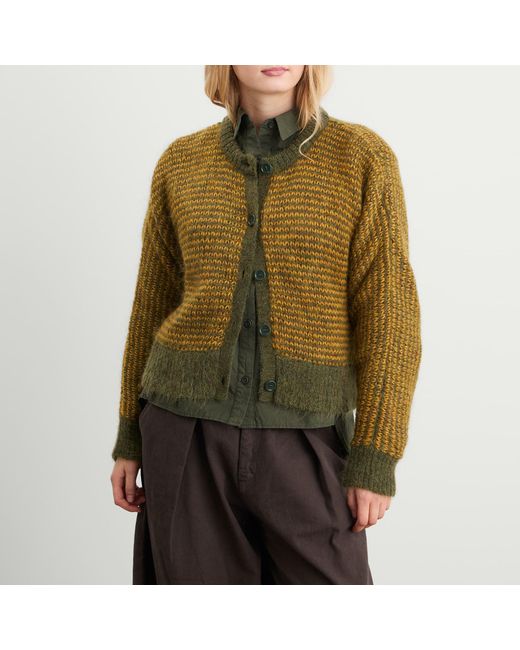 YMC Green Disorder Cardigan