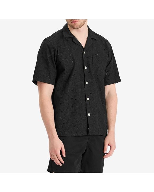 Forét Black Leo Paisley Shirt for men