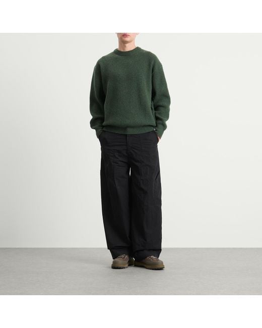 FRIZMWORKS Green Patch Round Knit Jumper for men