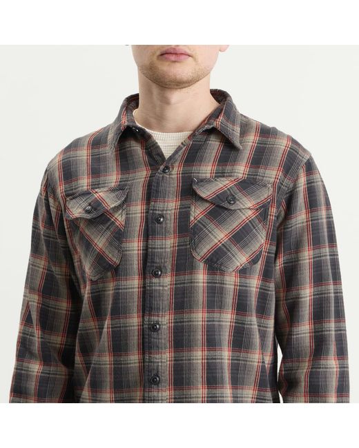 RRL Gray Jasper Check Shirt for men