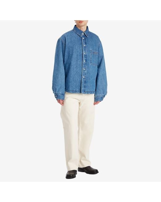 Jacquemus Blue Baker Denim Overshirt for men