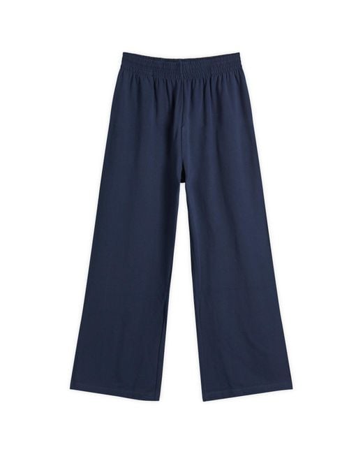 Skims Blue Cotton Jersey Wide Leg Pant