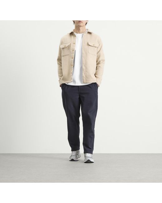 Wax London Natural Lomond Thick Wool Blend Overshirt for men