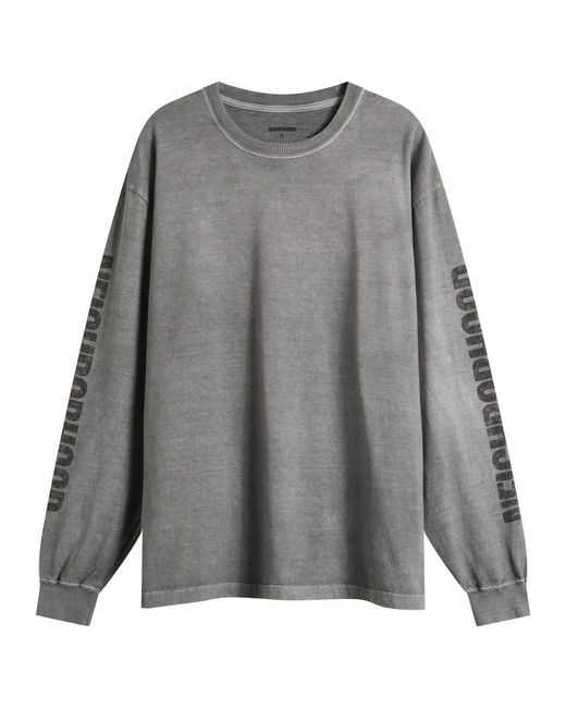 Neighborhood Gray Ls-3 Pigment Dyed Long Sleeve T-Shirt for men