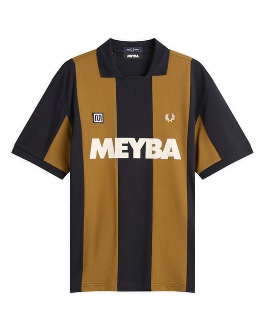 Fred Perry Black Meyba Cut And Sew Polo Shirt for men