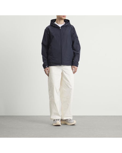 Moncler Blue Sassiere Light Weight Logo Hooded Jacket for men