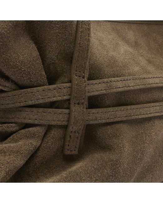 Justine Clenquet Metallic Sidney Evening Suede Bag