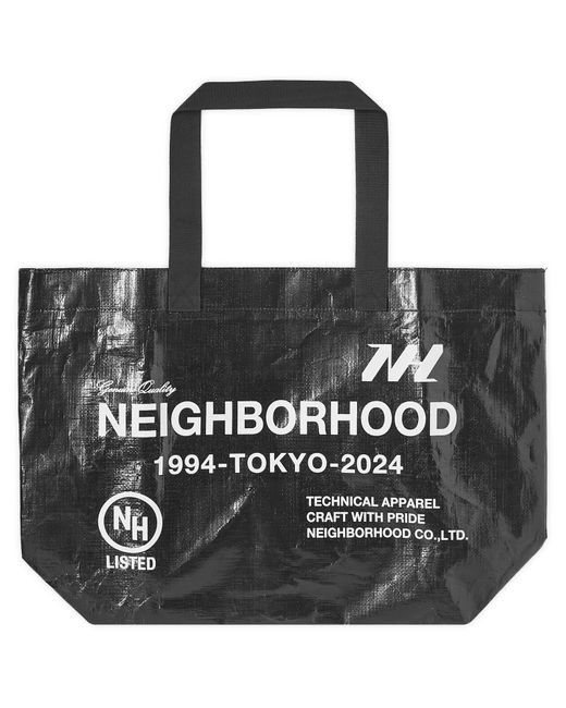 Neighborhood Black Logo Flexible Tote Bag for men