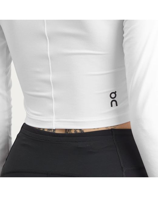 On Shoes White Studio L 'Sg Sleeve Crop Top